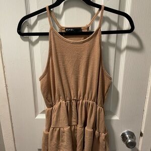 Tan Sleeveless Dress